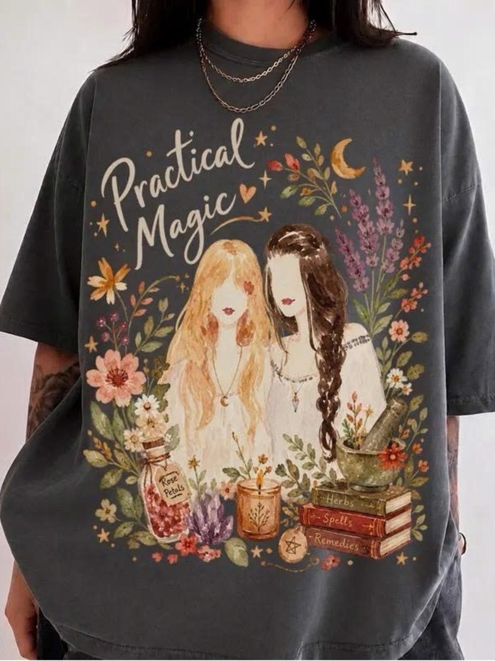 Practical Magic Women’s Graphic Tee - Charcoal